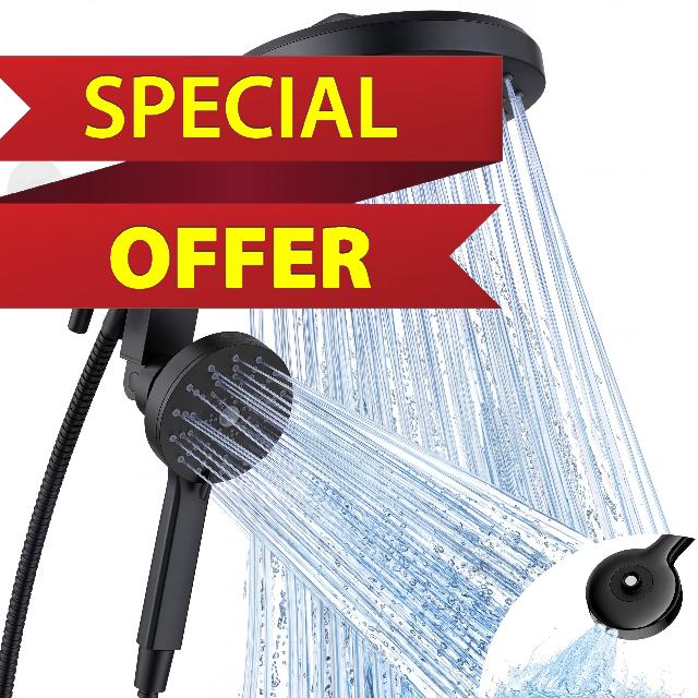 Rain Shower Head with Handheld Spray Combo