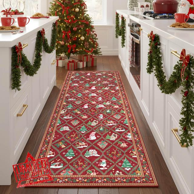 Christmas Kitchen Rug Runners for Hallway Runner Rugs