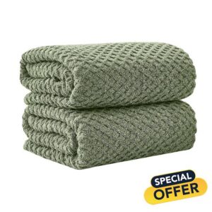 Great Bay Home Oversized Bath Sheets - 100% Cotton 2 Pack 68x35 Extra Large Towel - Absorbent