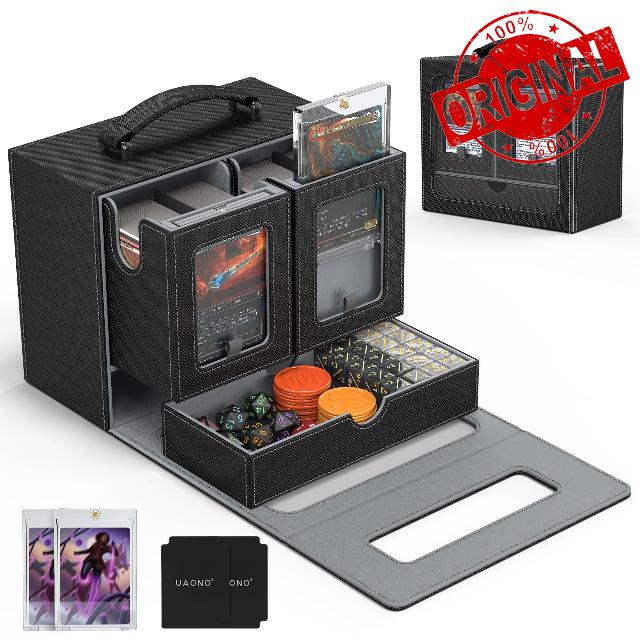 UAONO 3-in-1 MTG Commander Deck Box with Display Window