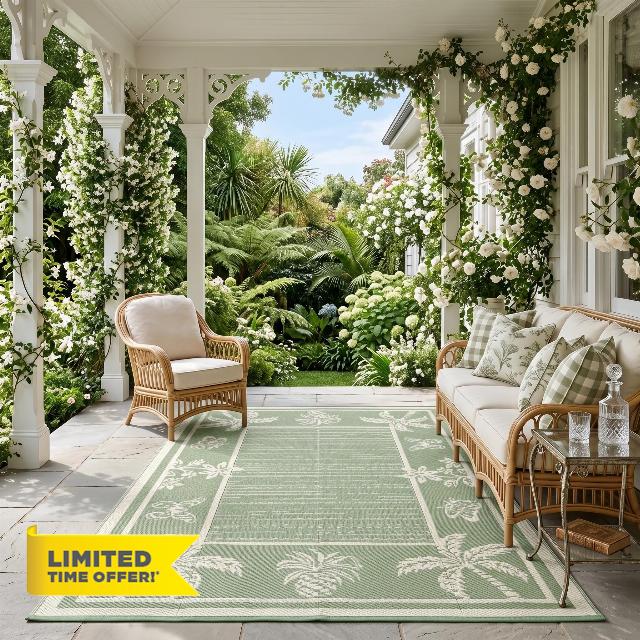 Garvee Outdoor Rug 8x10 Waterproof for Patios