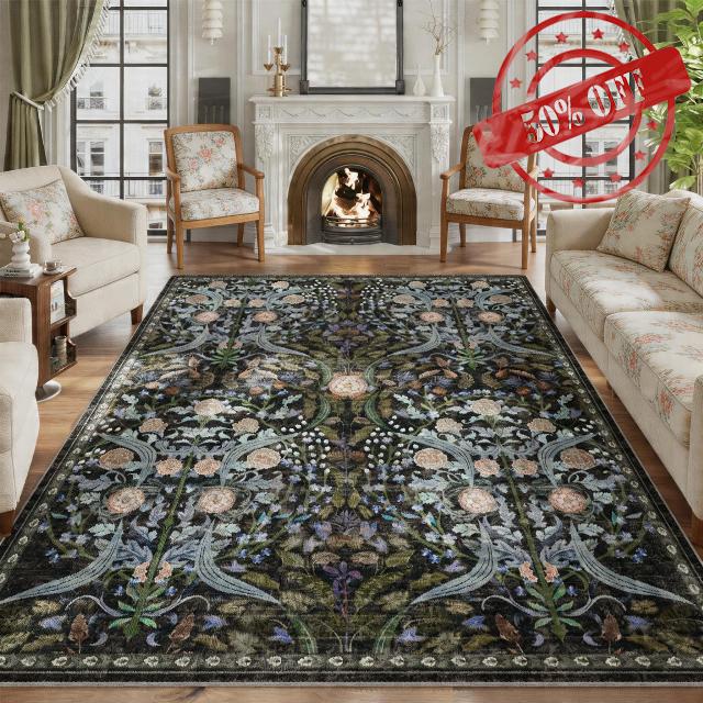 AMTOVO 8x10 Washable Area Rugs for Living Room
