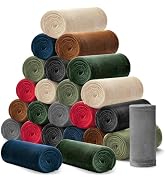 16 Pcs Flannel Fleece Throw Blanket Bulk 50 x 60 in Soft Fleece Throw Blankets Coral Bed Sofa Bul...