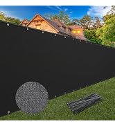 Winpull 6FT x 50FT Privacy Screen Fence Heavy Duty 170GSM Fencing Mesh Shade Net Cover Nickel-Pla...