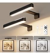 VOLISUN Picture Lights for Wall, 4000mAh Rechargeable Picture Light Battery Operated, 3 Color Tem...