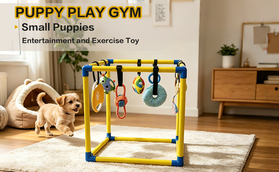 Puppy Play Gym with 8 Hanging Toys
