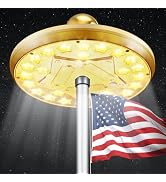 PPQ Solar Flagpole LED Light,Black 160 LED Ultra Bright Flag Pole Light for 15-25 Ft Poles,Solar ...