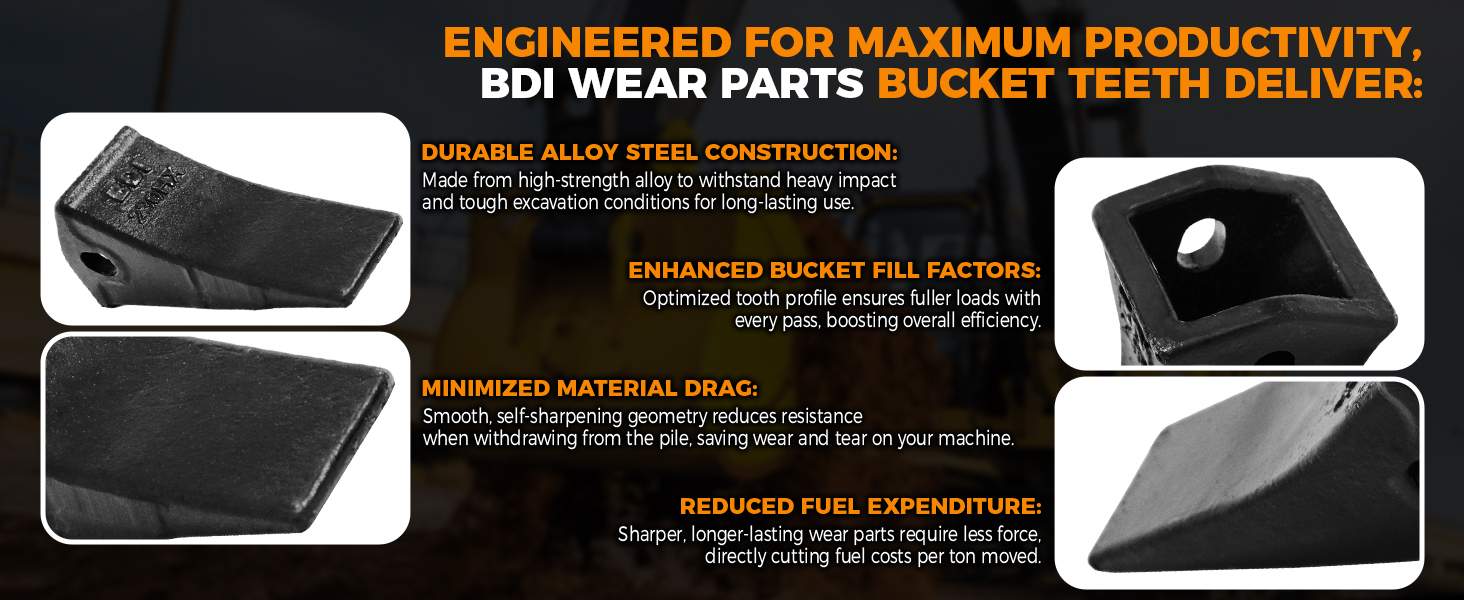 bucket teeth for skid steer