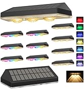 Solar Pathway Lights Outdoor, 4 Pack, 15 LED Brighter Solar Path Lights Waterproof with Upgraded ...