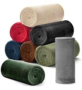 24 Pcs Flannel Fleece Throw Blanket Bulk 50 x 60 in Soft Fleece Throw Blankets Coral Bed Sofa Bul...