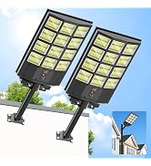OKPRO 5000W Solar Street Light, Wide Angle Solar Lights Outdoor IP66 Waterproof, 6500K Dusk to Da...