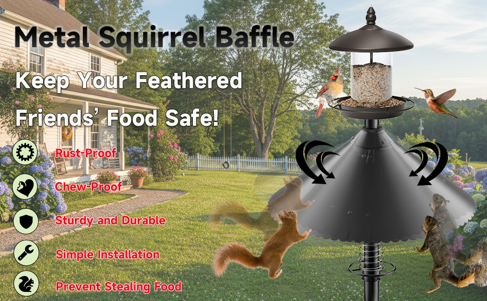 Metal Squirrel Baffle