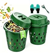 HCGADON 3-Tray 15L Worm Farm Composting Bin with Tool Set - Efficient Indoor/Outdoor Composter fo...