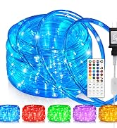 Rechargeable Rope Lights, 39FT 120LED Outdoor Waterproof String Lights with 1200mah Portable Rech...