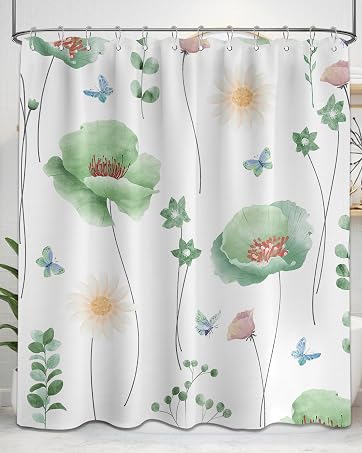 soeeao Beige Vintage Floral Botanical Blackout Curtains Patterned Bohemian Flower Window Drapes f...