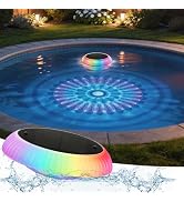 Solar Floating Pool Lights, 6.5in 3200mAh RGB Up and Down Color Changing Solar Pool Lights that F...