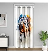 jejeloiu Horses Door Curtain for Doorway Window 34