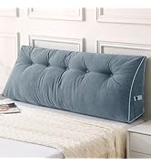 Sasttie Headboard Pillow Queen, Wedge Pillow Headboard for Sitting Up in Bed, Back-Rest Support T...