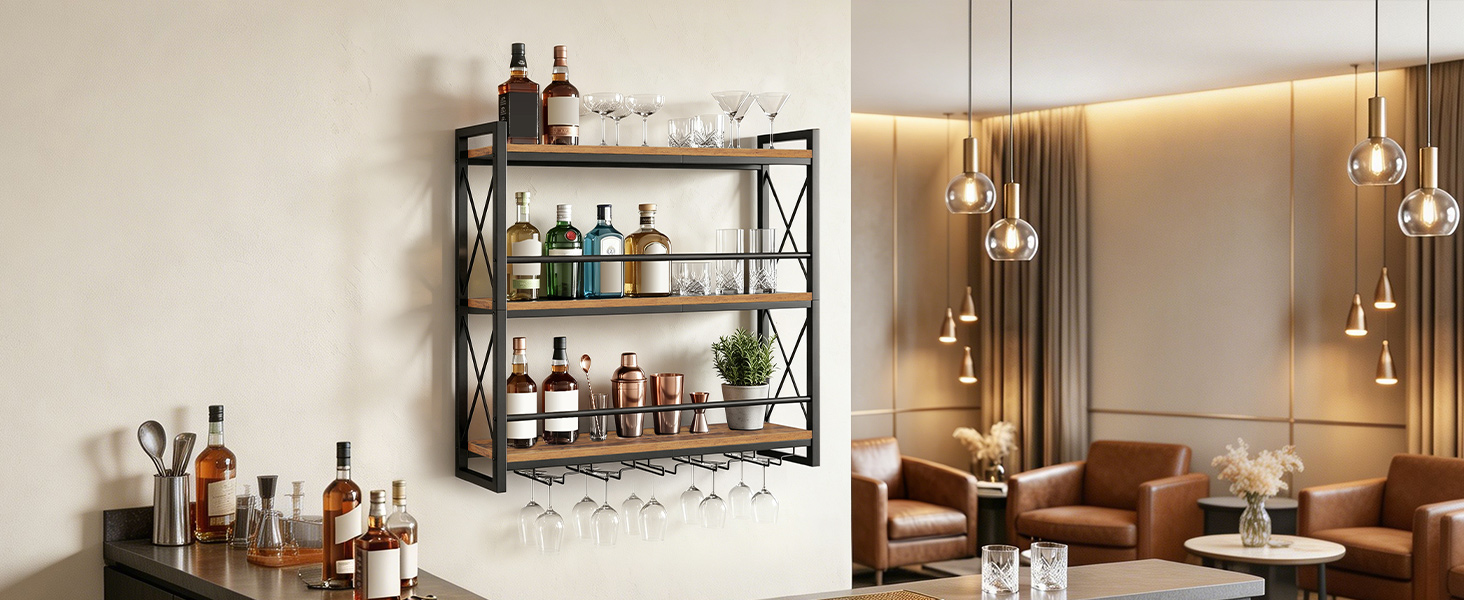 wall mounted wine rack