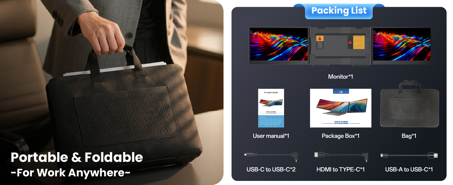 CIDETTY portable monitor for laptop