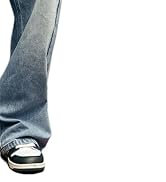 HUNGSON Mens Baggy Jeans for Men Women Y2k Skater Vintage Plain Pants Casual Wide Leg Jeans Loose...