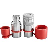 BDI Wear Part 1 Set 1/2" NPT Skid Steer Hydraulic Couplers/couplings New Chrome Plating Bobcat Fl...