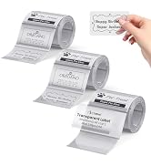Clabel Clear Thermal Label for CLABEL 221B/320B, 1.96" × 1.18" (50x30mm) Transparent Thermal Stic...