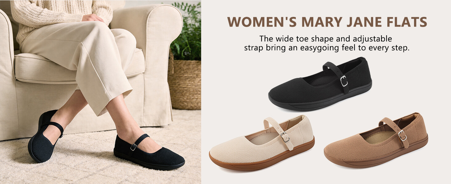 Wide Toe Box Flats shoes