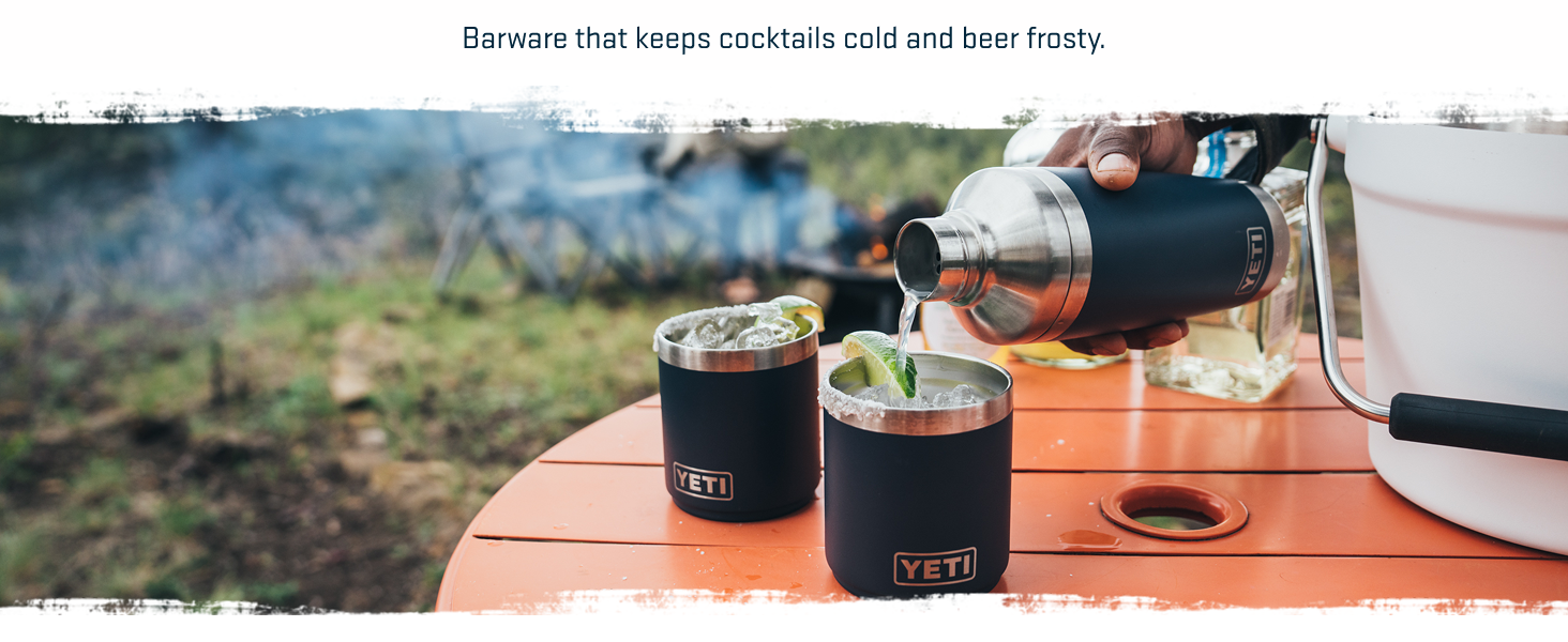 yeti barware for cocktails, beer and wine