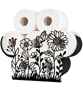 Maple Leaves Toilet Paper Holder Wall Mount for Standard Size Roll 4.5" | Rust-Resistant Iron; Fu...