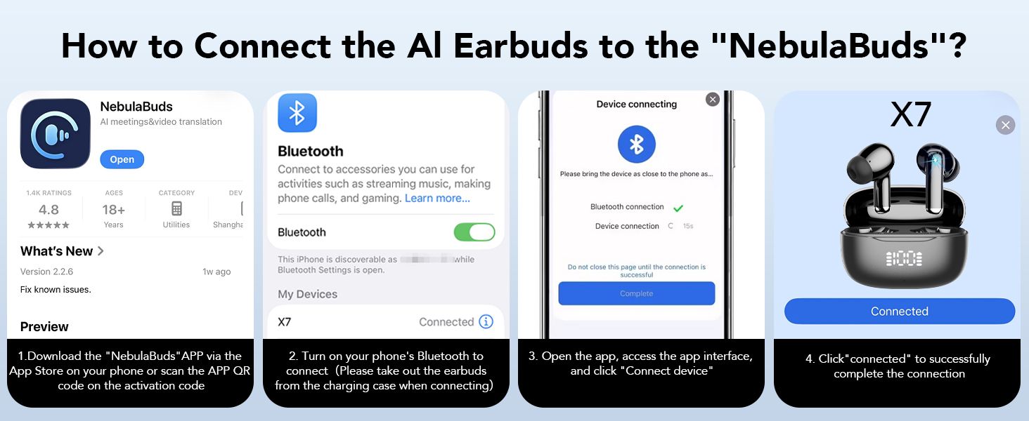 How to Connect the Al Earbuds to the "NebulaBuds"?