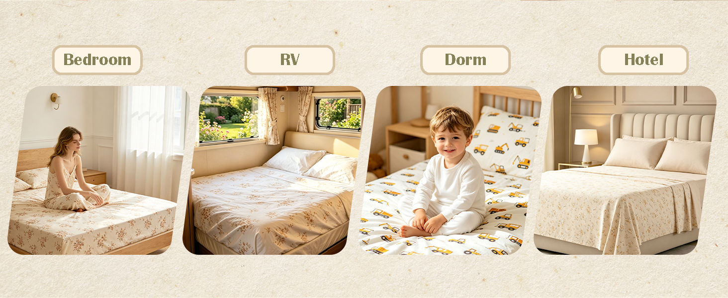 Homewish Fitted Sheet & Flat