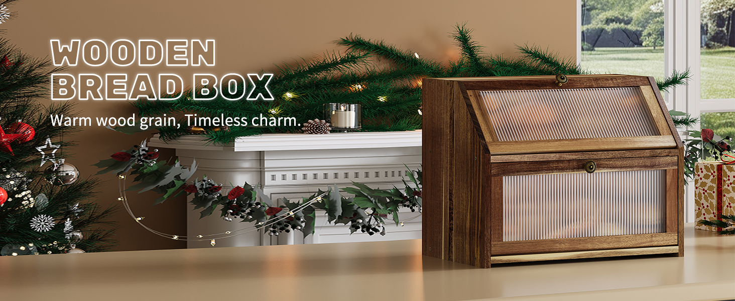 wooden bread box