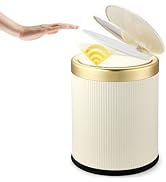 Motion Sensor Bathroom Trash Can Touchless, 3.7 Gallon Modern Automatic Garbage Can with Lid,Diap...