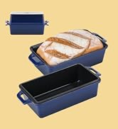 Northriver Casting Enameled Cast Iron Loaf Pan with Lid, Best Bread Oven, Bread Loaf Pans for Bak...