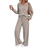 LILLUSORY Womens 2 Piece Lounge Sets Fall Outfits Airport Travel Sweatsuits | Comfy Comfrt Sweat ...