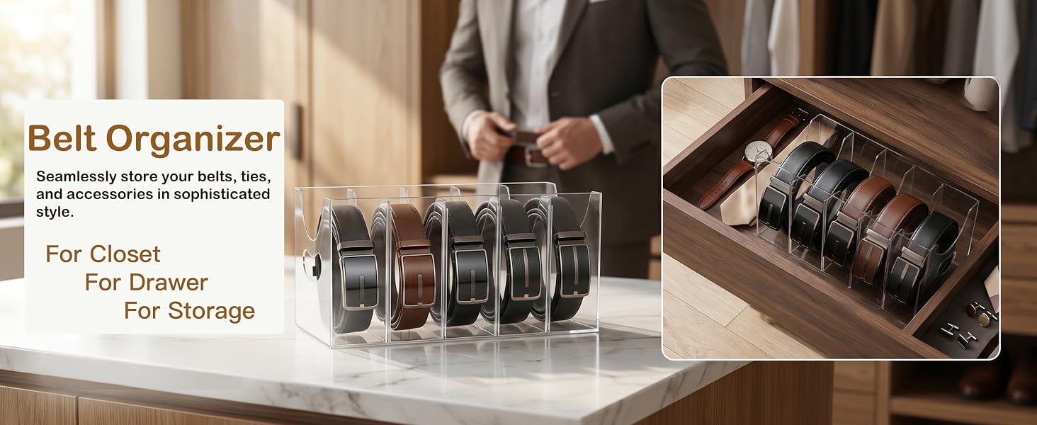 belt organizer for closet