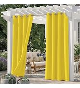 Sunshelf Set of 6 Outdoor Curtains for Patio Waterproof, Grommet Privacy Panels for Porch, Pergol...