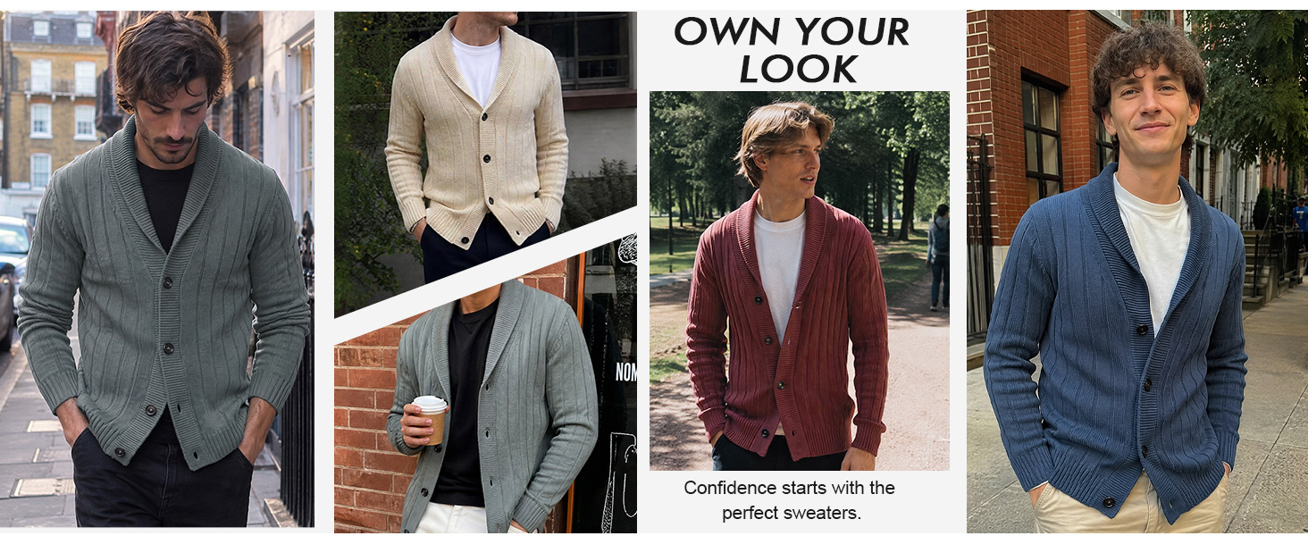 Men’s cardigan outfit inspiration for casual everyday styling