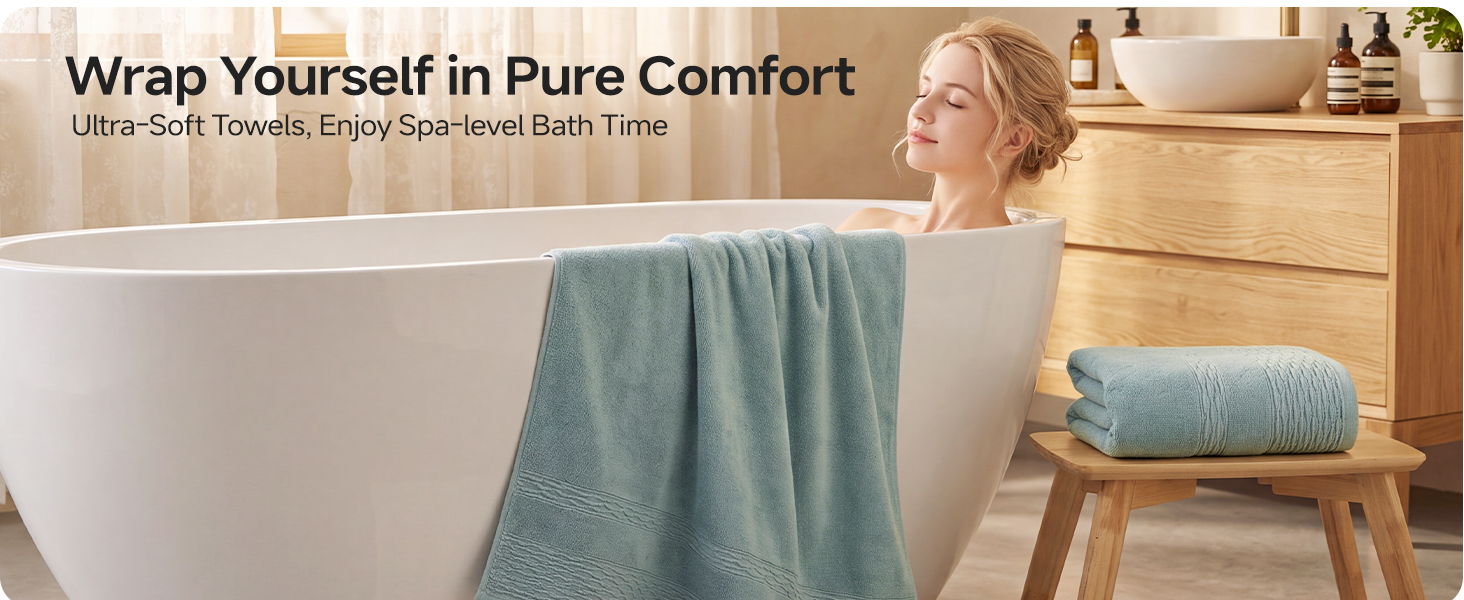 bath towels green