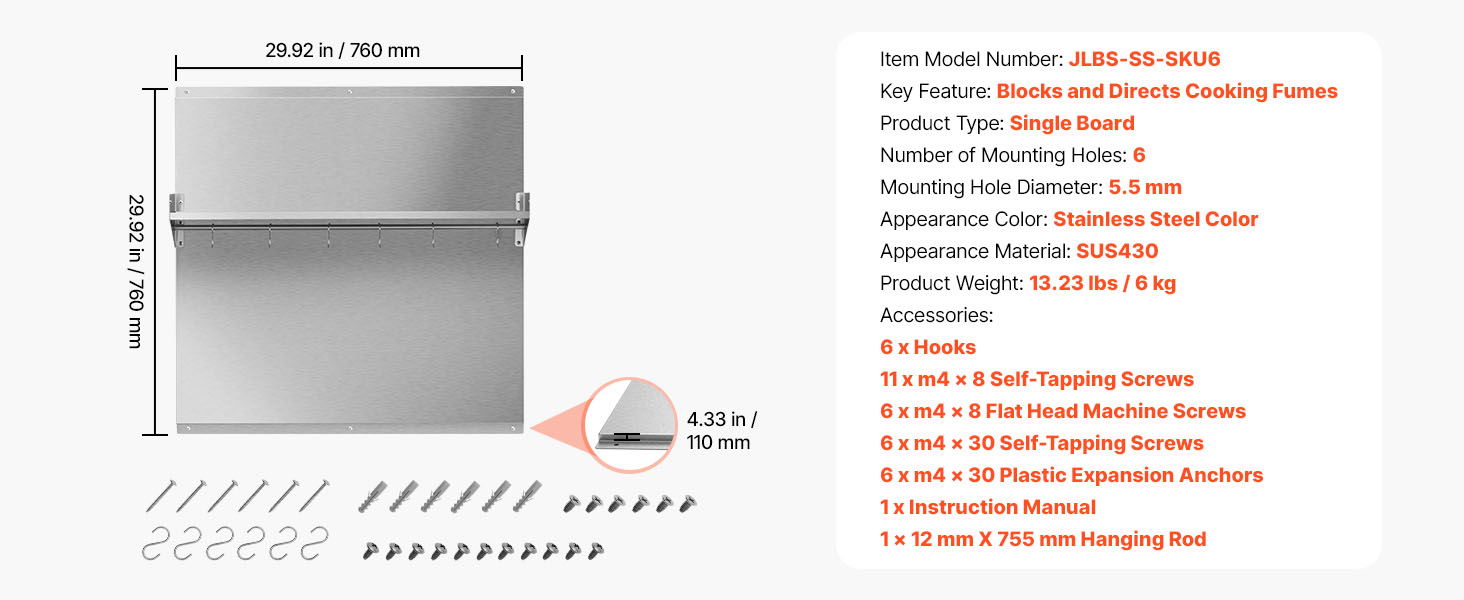 stainless steel backsplash