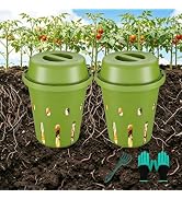 HCGADON Inground Worm Composter, (7x7x7.4Inch), Green, 1-Pack