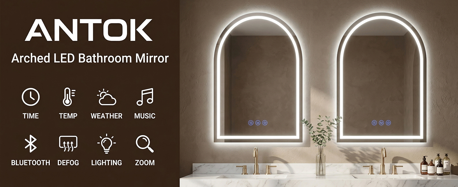 antok led bathroom mirror