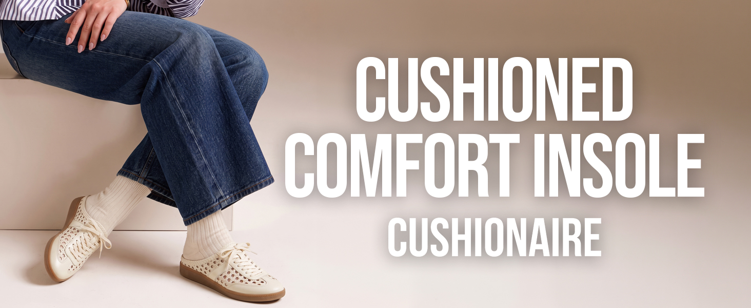 buffy, cushionaire, backless sneaker mule, lifestyle