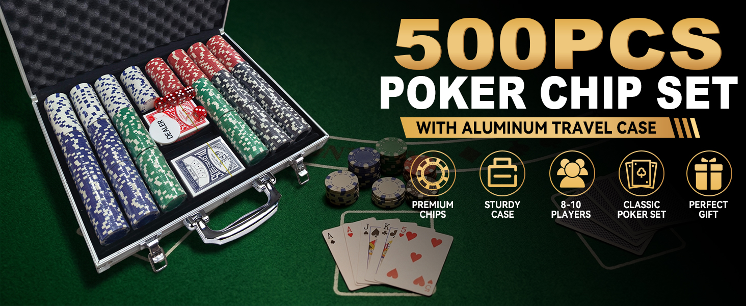 500 Pcs Poker Chip Set