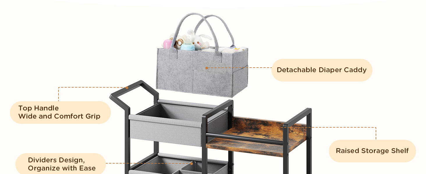 Baby Diaper Caddy Organizer and Storage
