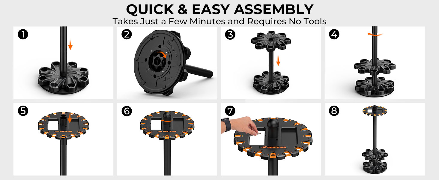 Introducing the KastKing V16 Fishing Rod Rack With Rotating Base