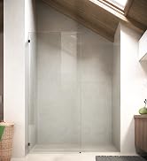 AquivaCoast Frameless Shower Door, 56-60 in W x 76 in H, Double Sliding Shower Door with Silicone...