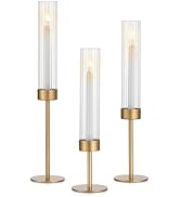 Glasseam Glass Candle Drip Protectors: 2 Pcs Shabbat Candles Holders for Candlesticks Glass Bobec...