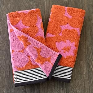 CloudSoft Slate with Floral Grande Hand Towel